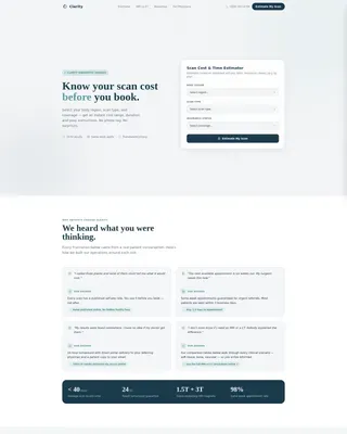 Diagnostic Lab & Imaging Cost Calculator Website Template