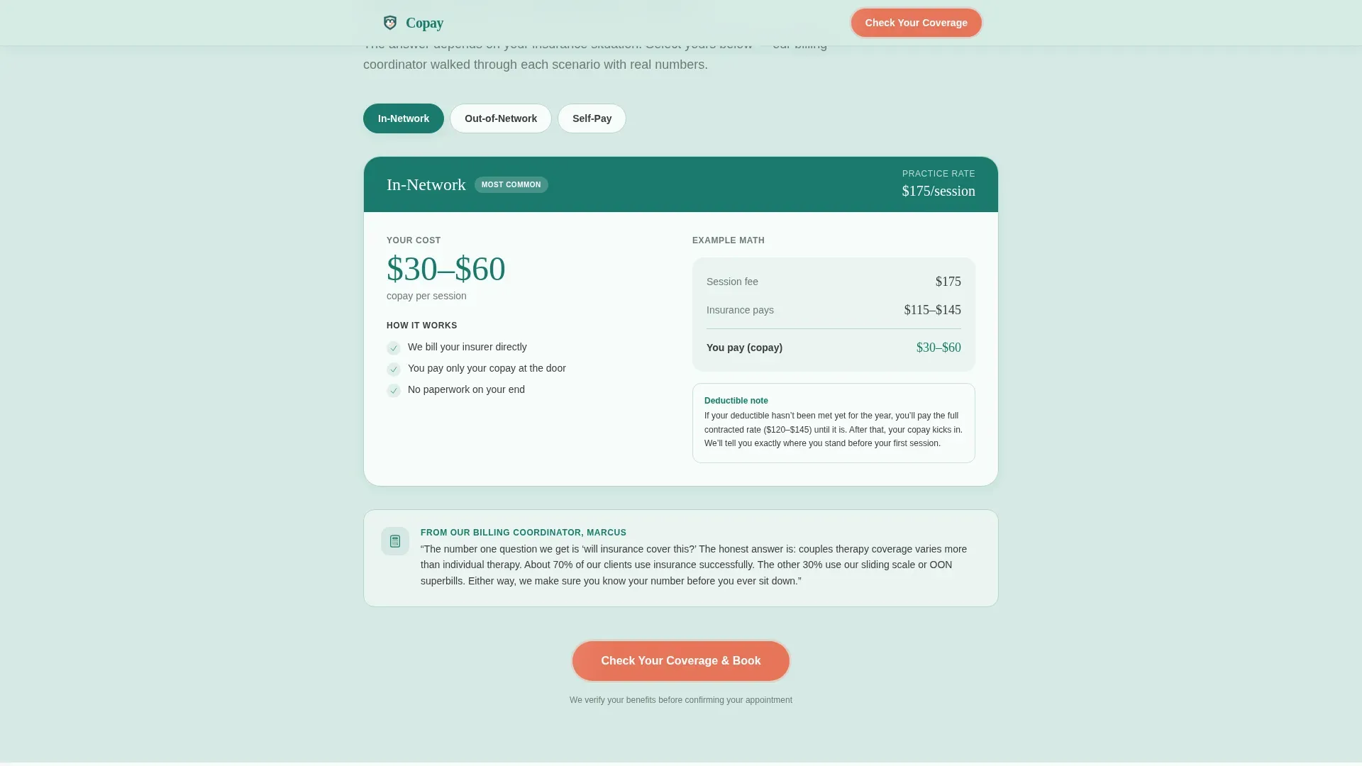 Marriage Counselor Specialist Booking Website Template