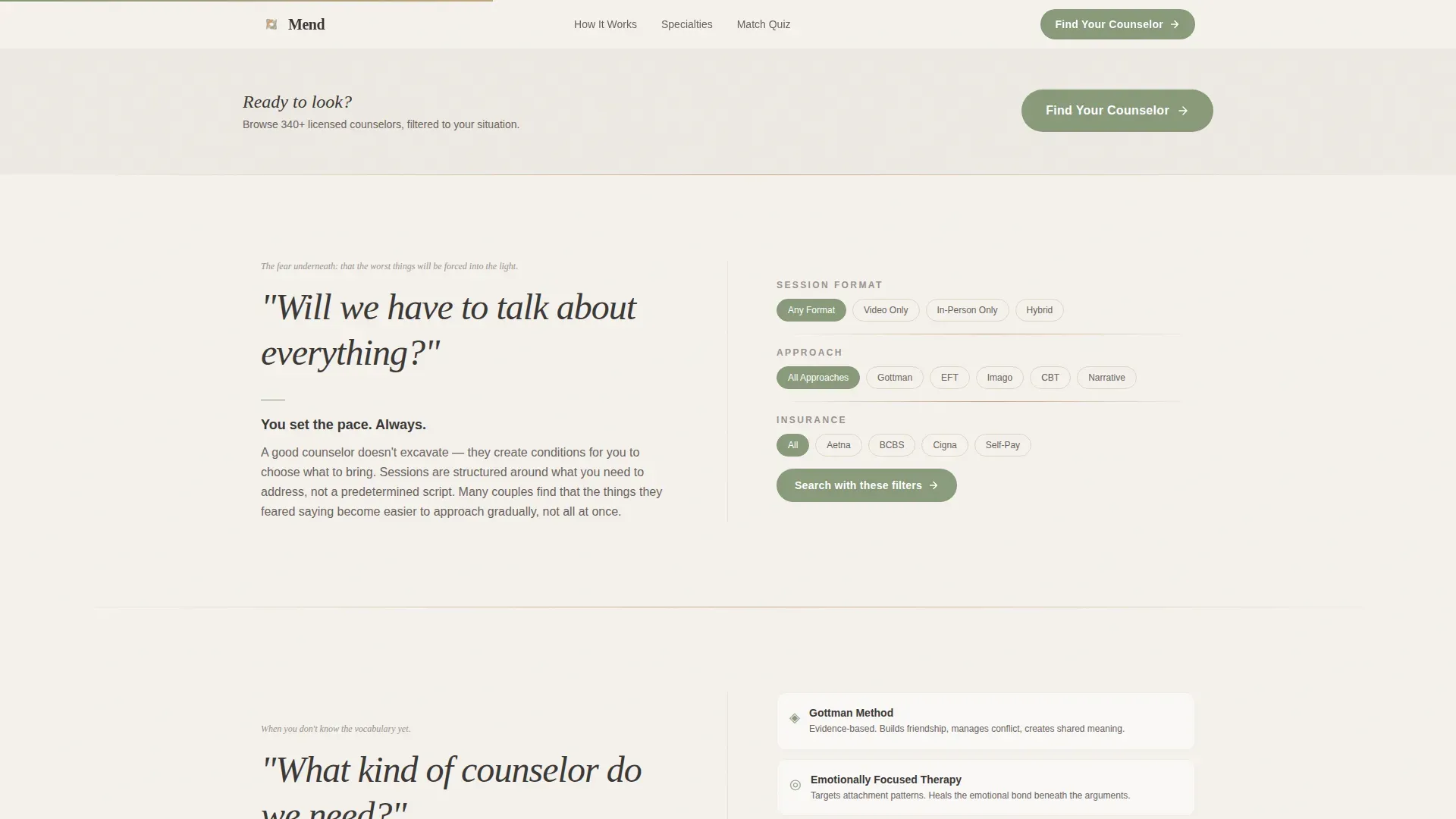 Marriage Counselor FAQ Website Template