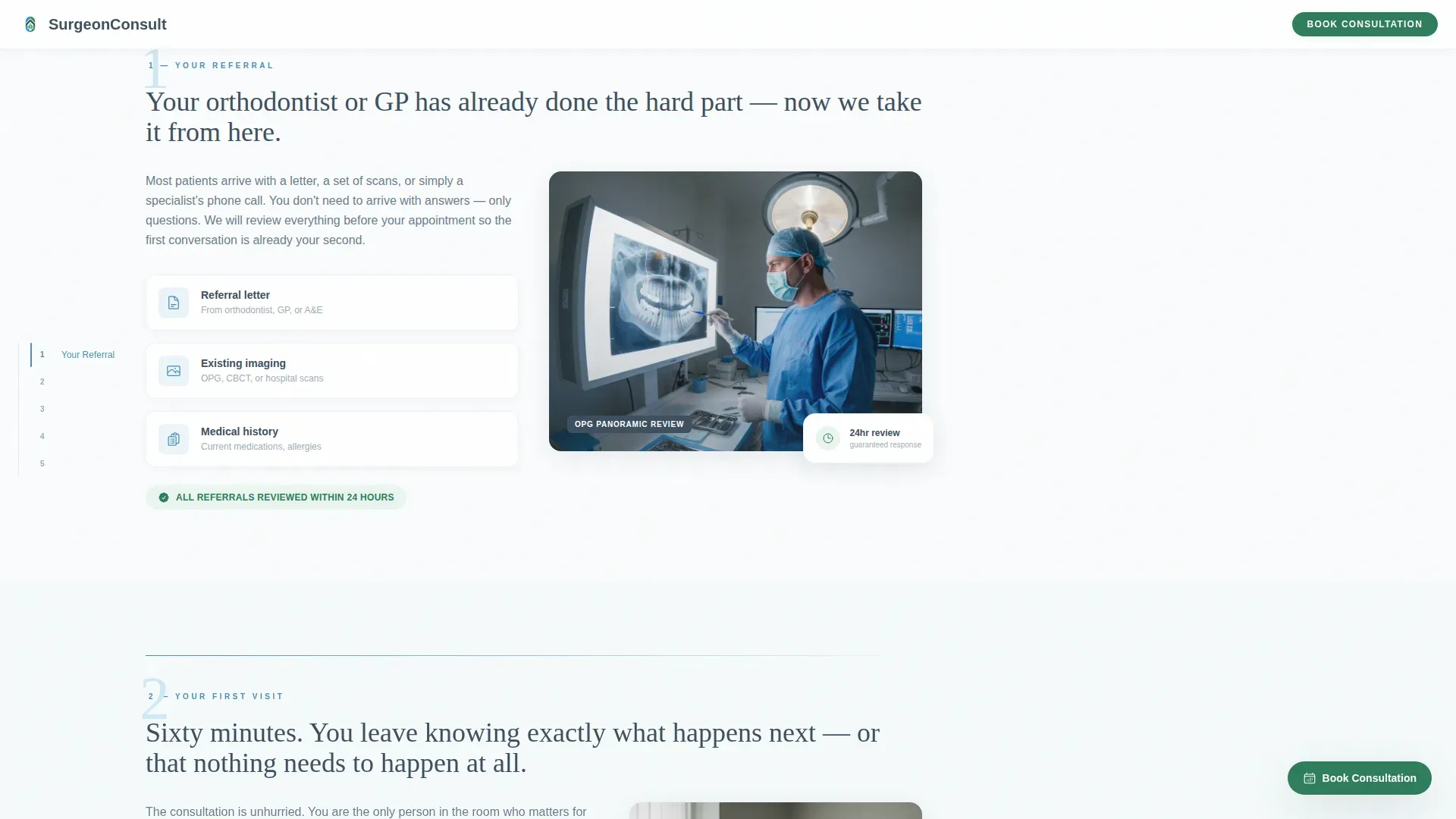 Maxillofacial Surgeon Specialist Booking Website Template