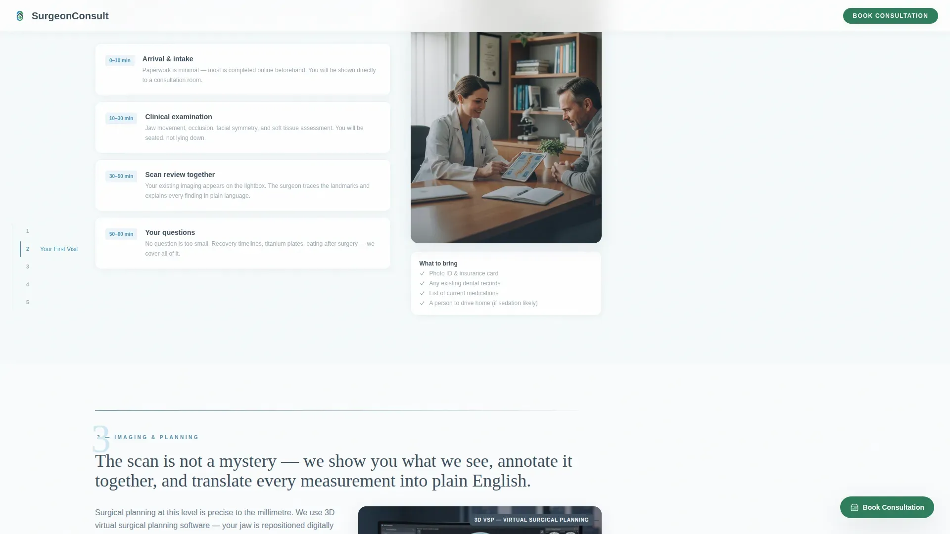 Maxillofacial Surgeon Specialist Booking Website Template