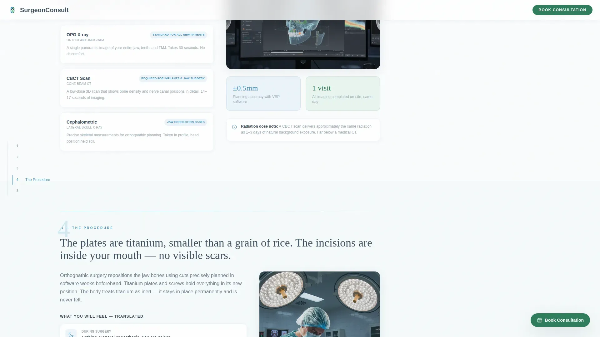 Maxillofacial Surgeon Specialist Booking Website Template