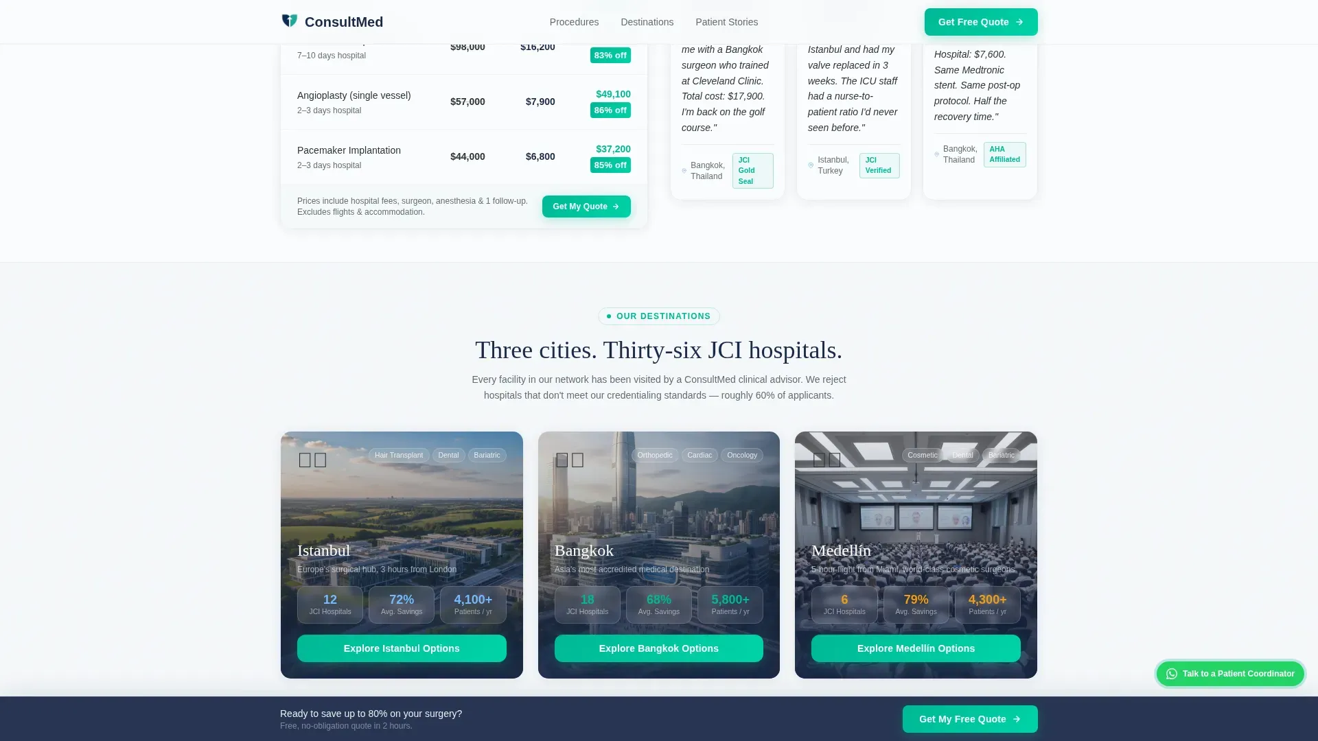 Medical Tourism Landing Page Template