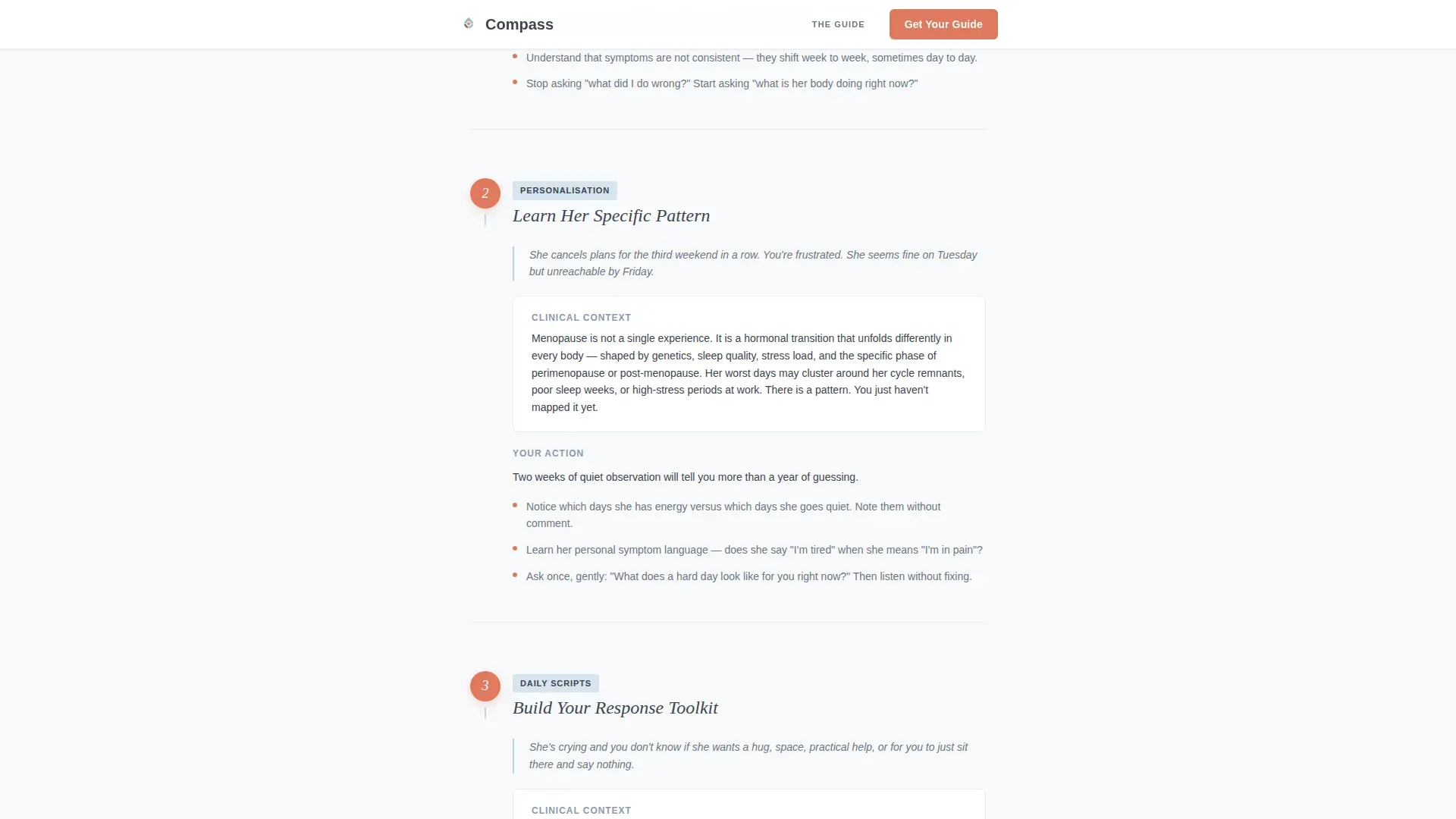 Menopause Care Cost Calculator Website Template