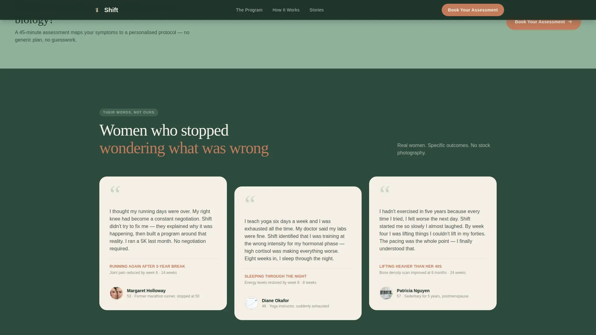 Menopause Care Booking Website Template
