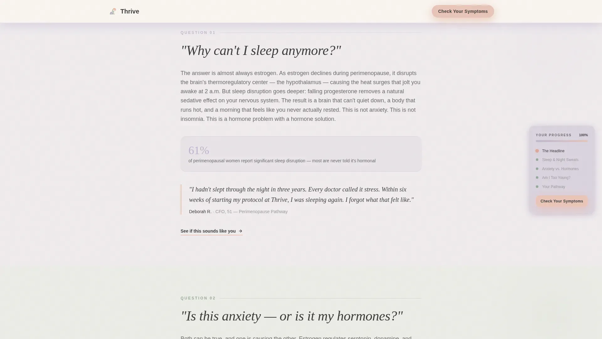 Menopause Specialist Clinic Landing Page Template