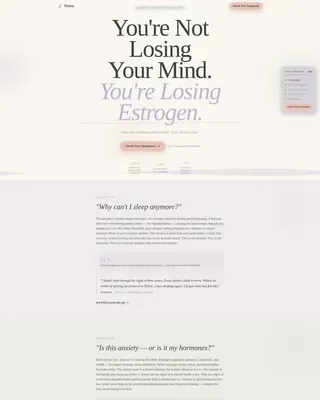 Menopause Specialist Clinic Landing Page Template