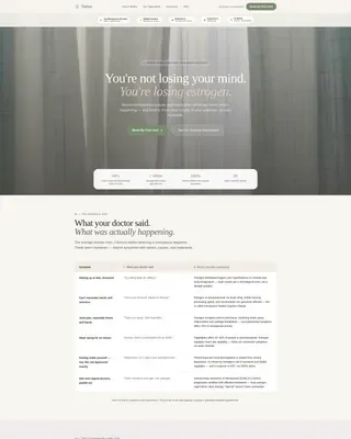 Menopause Care Booking Website Template