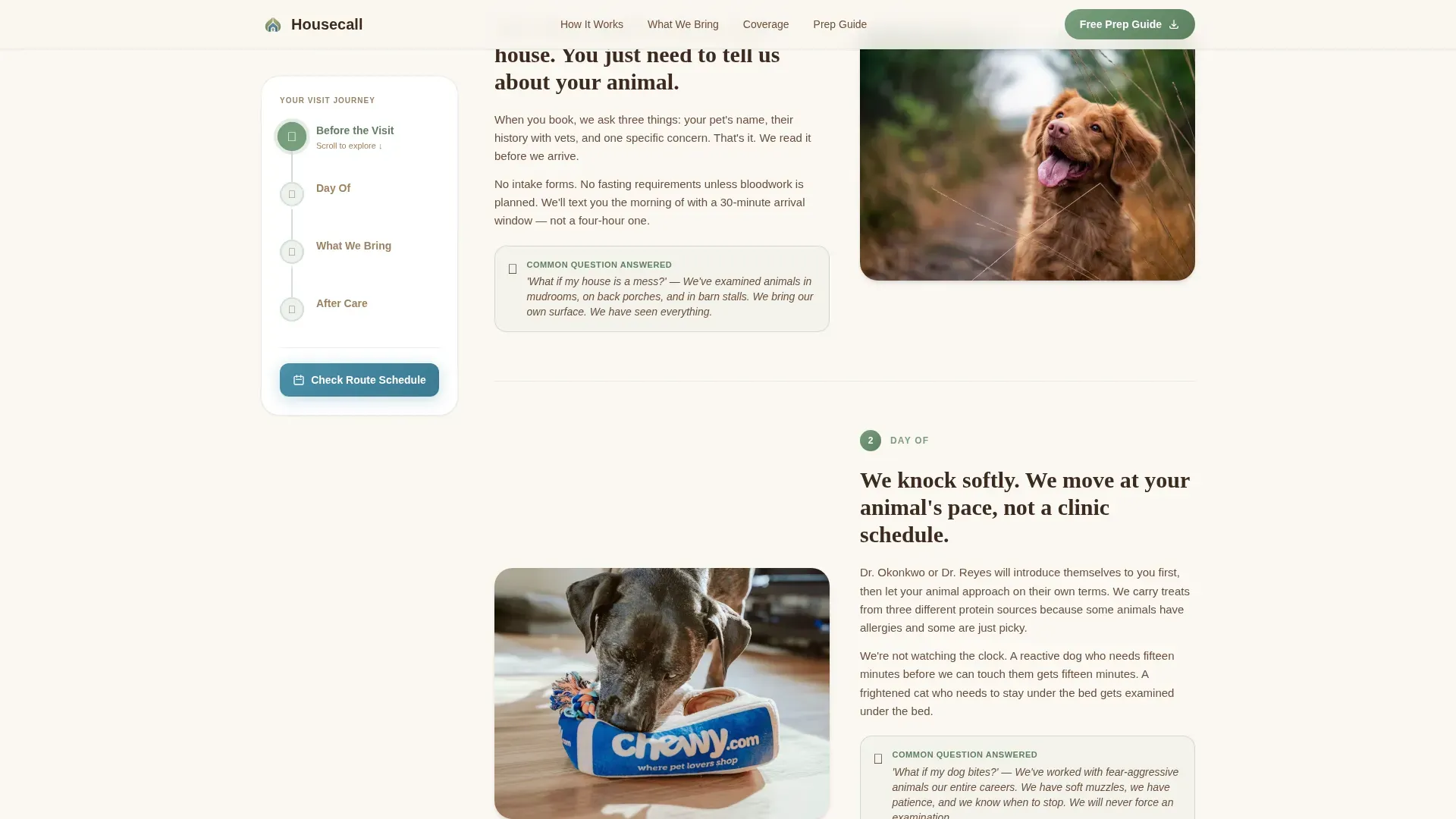 Mobile Veterinary Service Landing Page Template