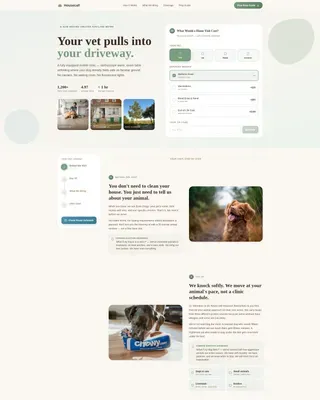 Mobile Veterinary Service Landing Page Template