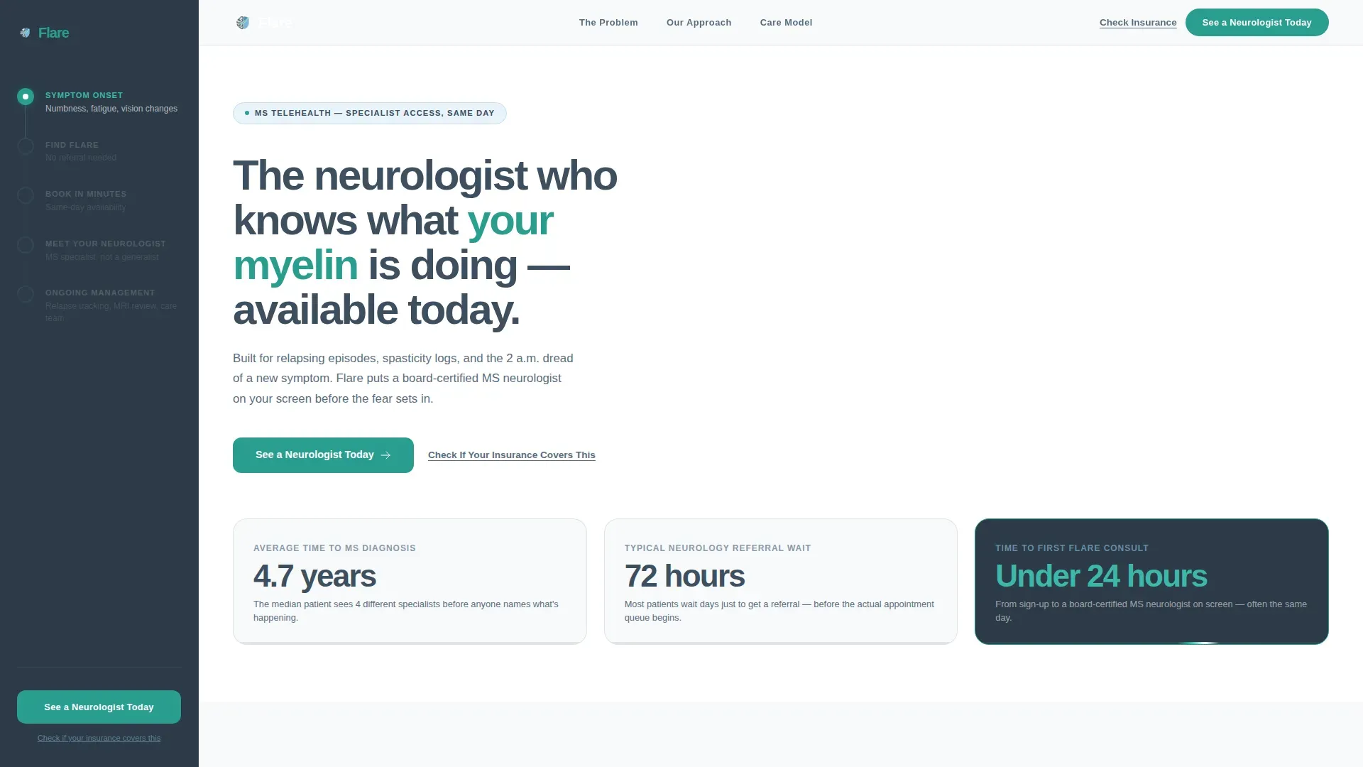 Multiple Sclerosis Care Booking Website Template