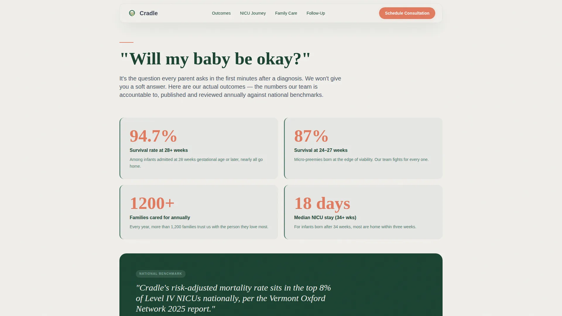 Neonatology Medicine FAQ Website Template