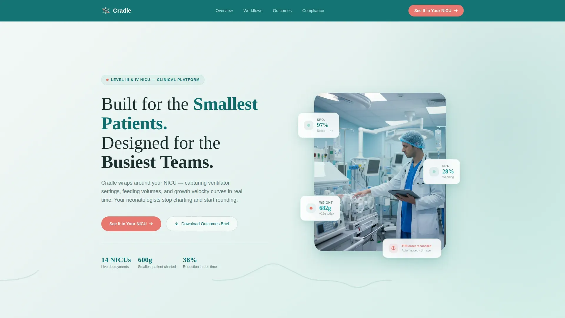 Neonatology Medicine Booking Website Template