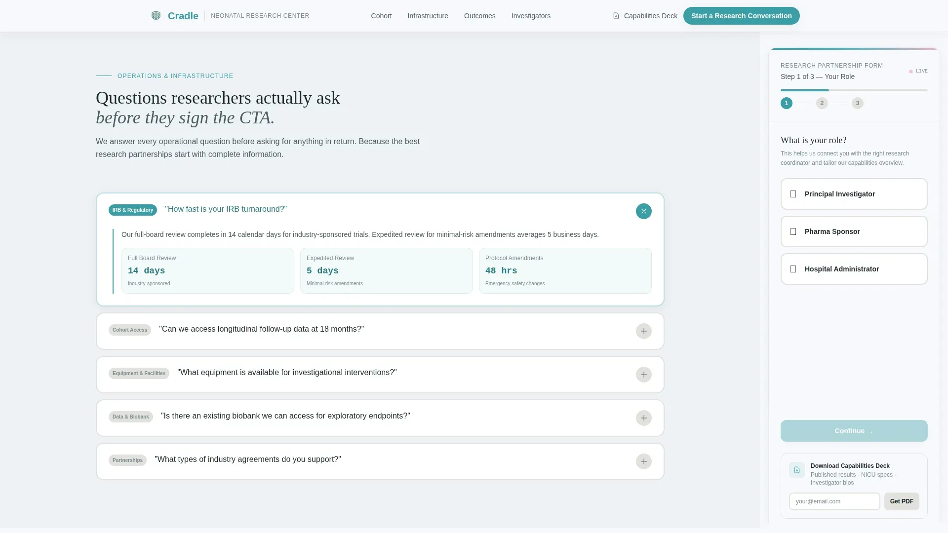 Neonatology Medicine FAQ Website Template