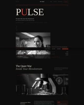 Cinematic Healthtech Editorial Landing Page Template