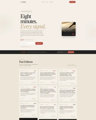 Healthtech Newsletter Landing Page Template