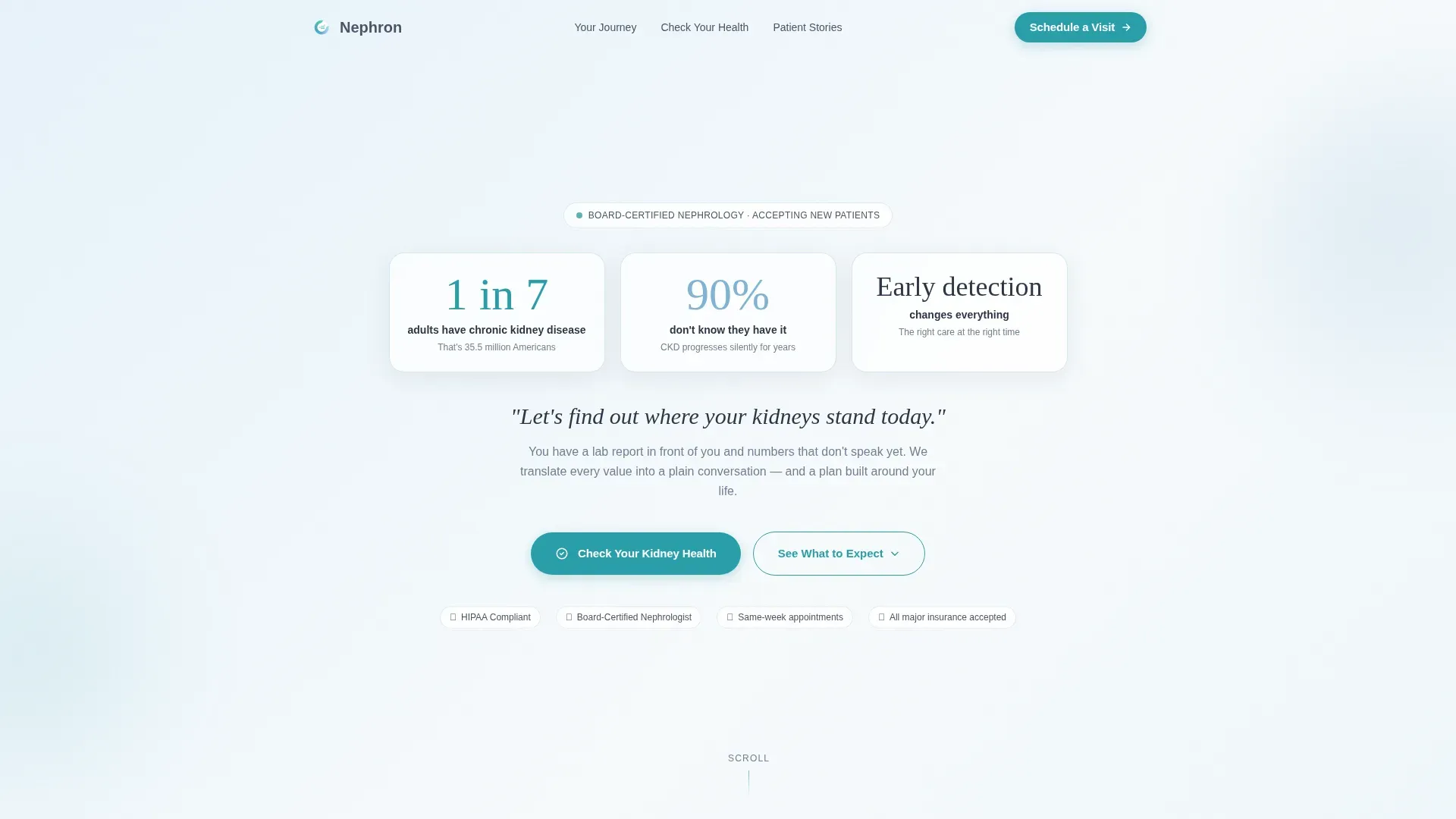 Nephrologist Booking Website Template