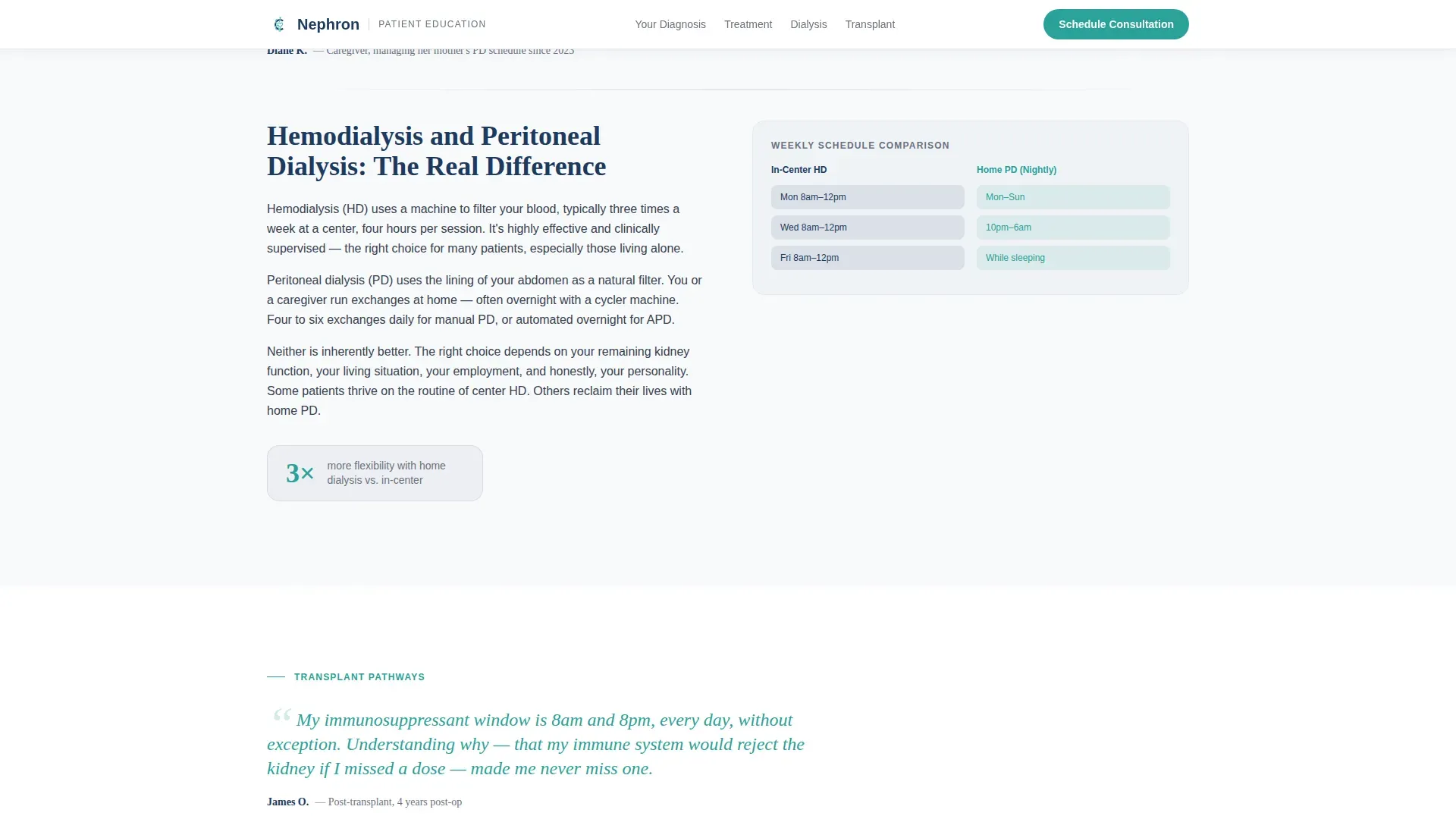 Nephrologist Specialist Booking Website Template