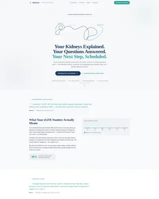 Nephrologist Specialist Booking Website Template