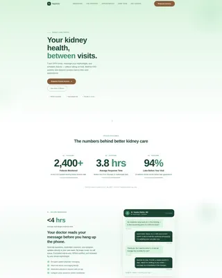 Nephrologist Booking Website Template