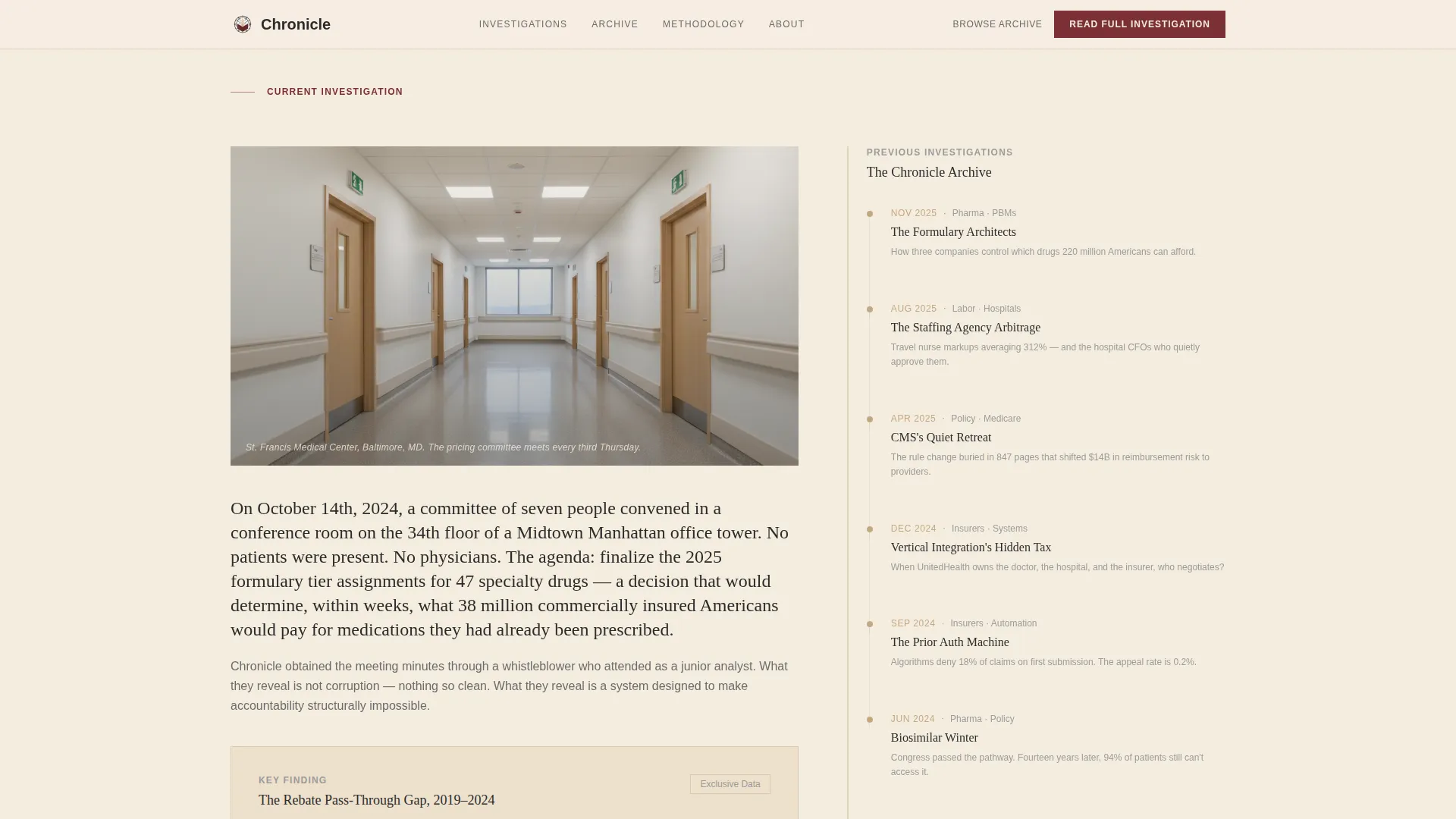 Healthcare Industry Report Blog Landing Page Template