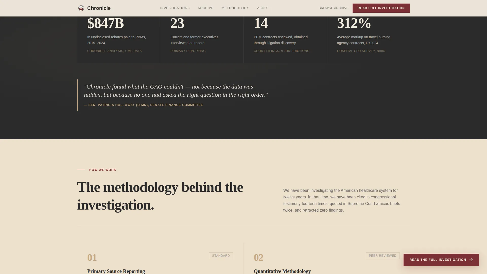 Healthcare Industry Report Blog Landing Page Template