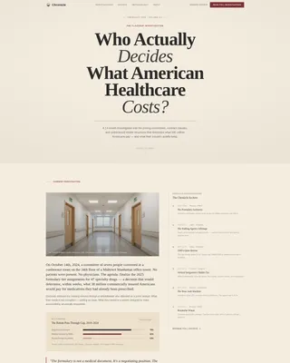 Healthcare Industry Report Blog Landing Page Template