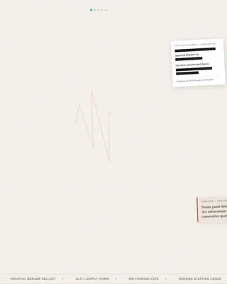 Healthcare News Blog Horizontal Scroll Landing Page
