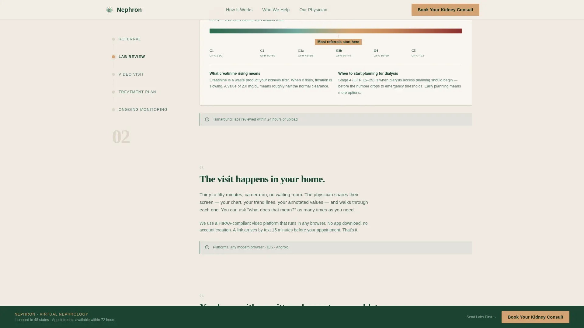 Nephrologist Complete Booking Website Template