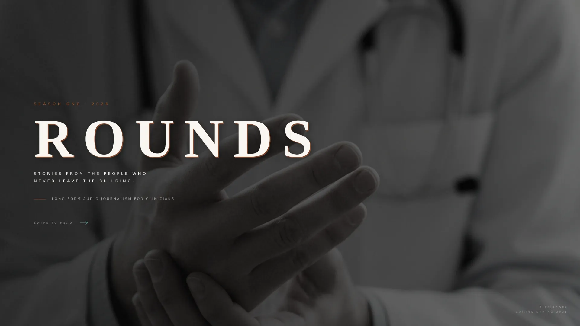 Editorial Healthcare Podcast Landing Page Template