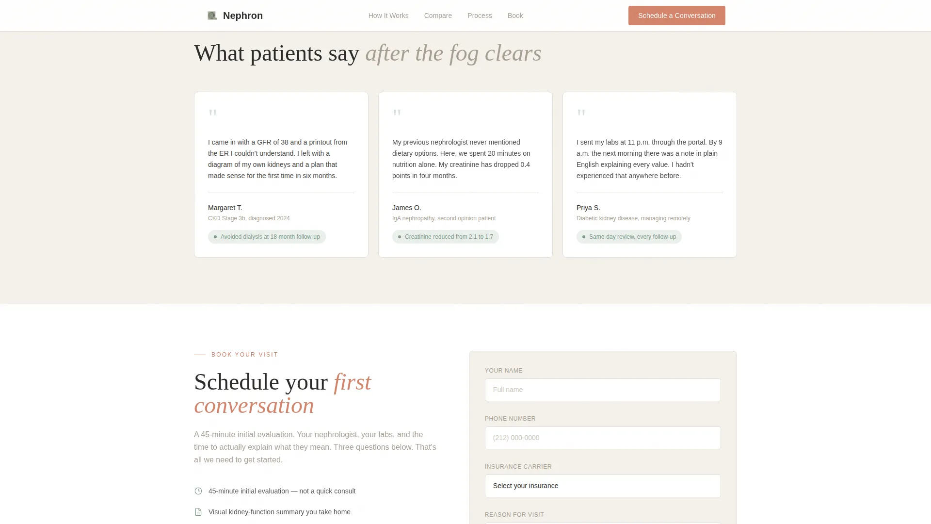 Nephrology Medicine Booking Website Template