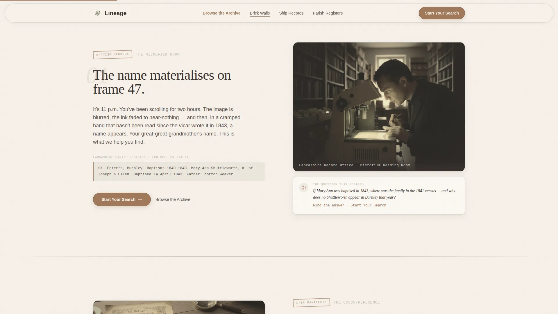 Genealogy Blog Landing Page Template