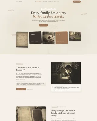 Genealogy Blog Landing Page Template