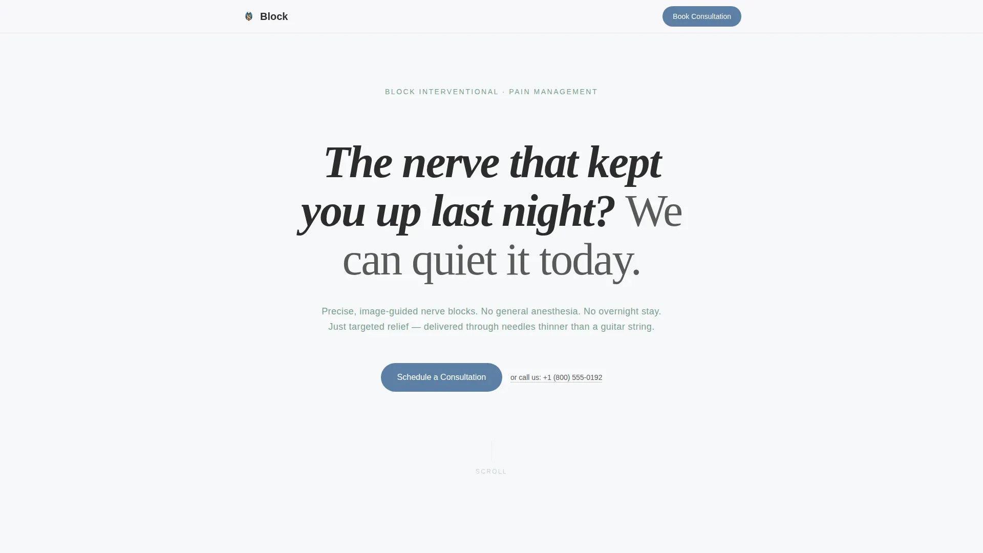 Pain Management Booking Website Template
