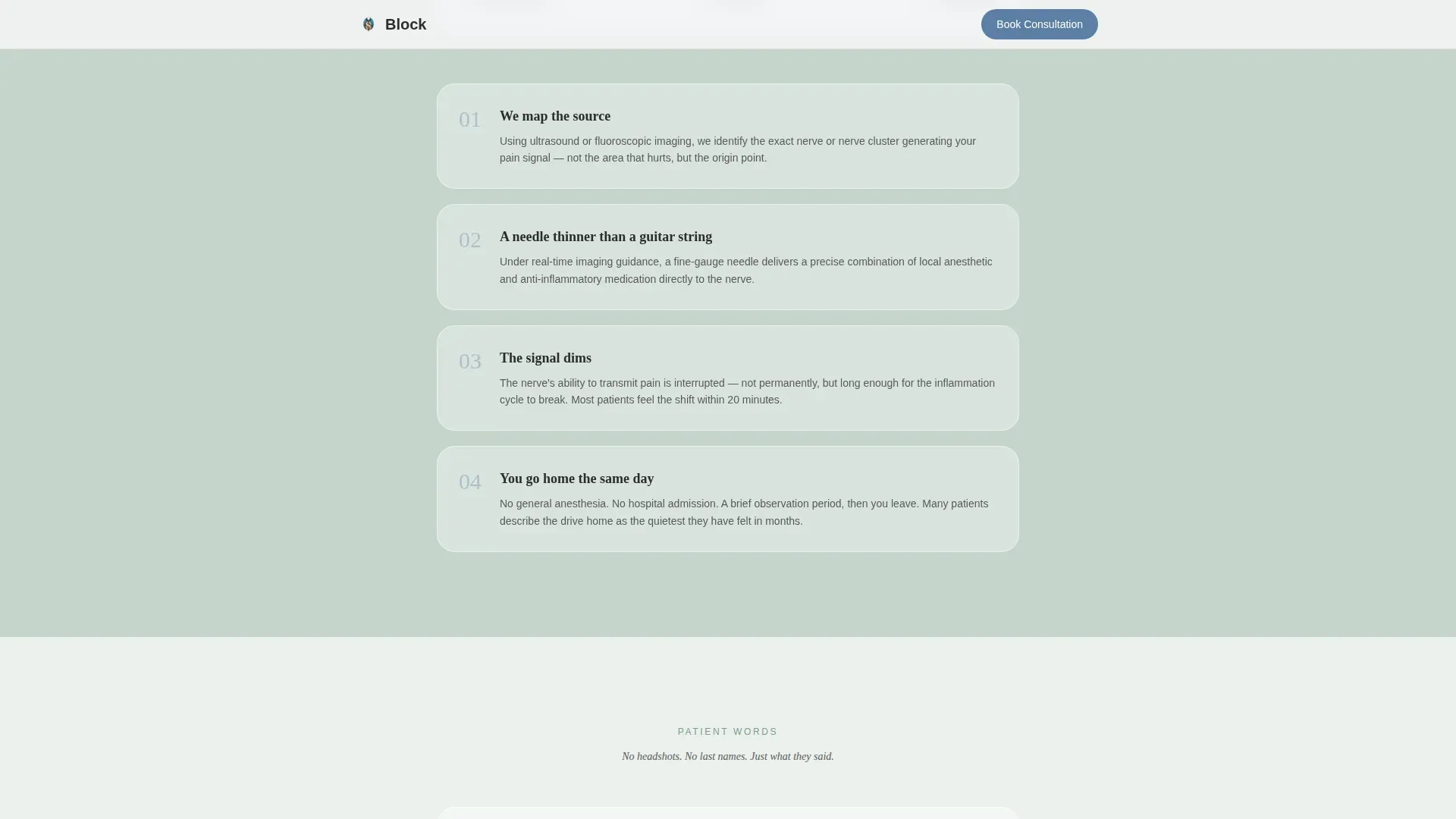 Pain Management Booking Website Template