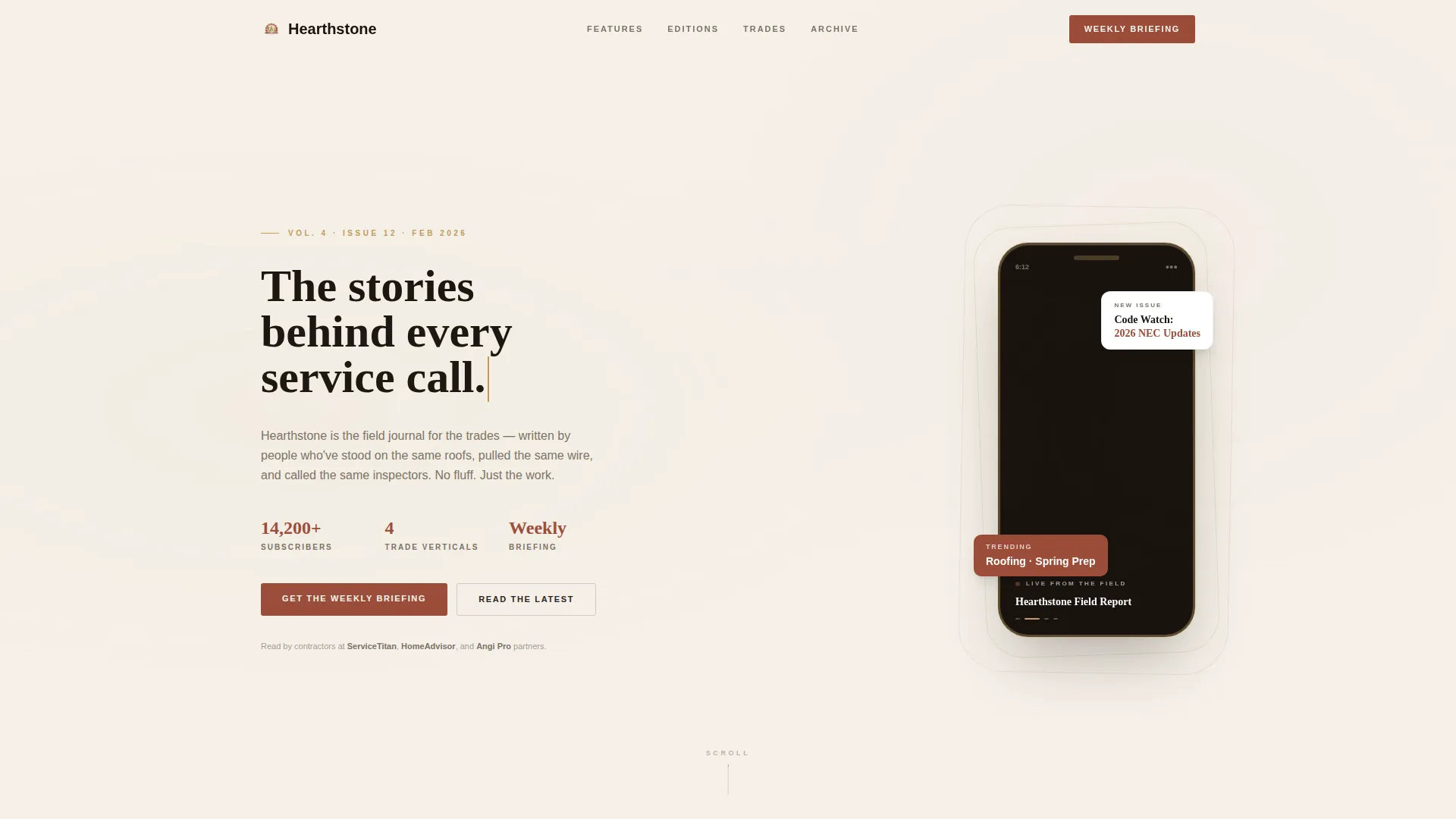 Home Services Editorial Landing Page Template