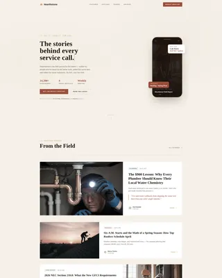 Home Services Editorial Landing Page Template