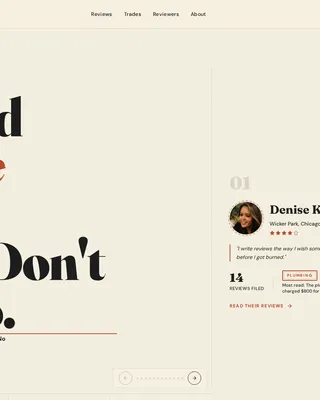 Home Services Review Blog Landing Page Template