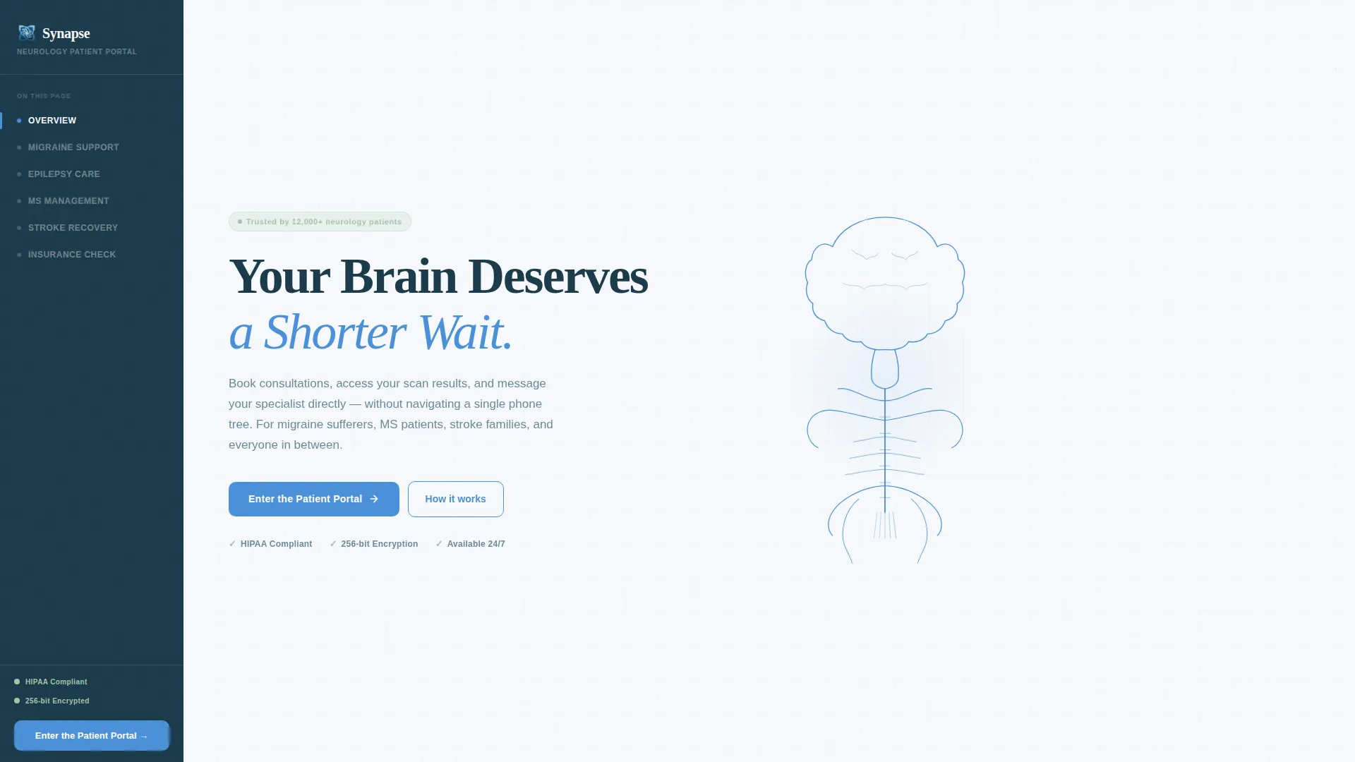 Neurologist Booking Website Template