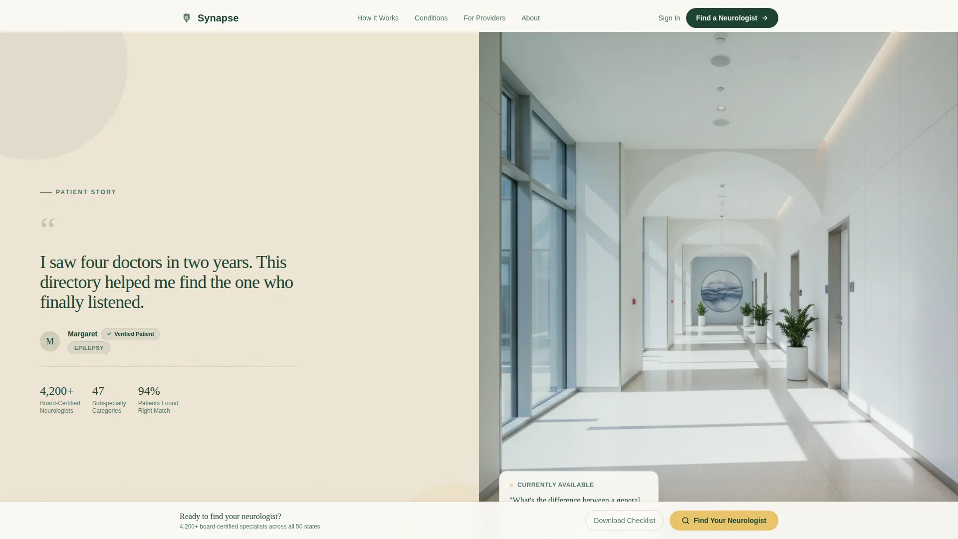 Neurologist FAQ Website Template