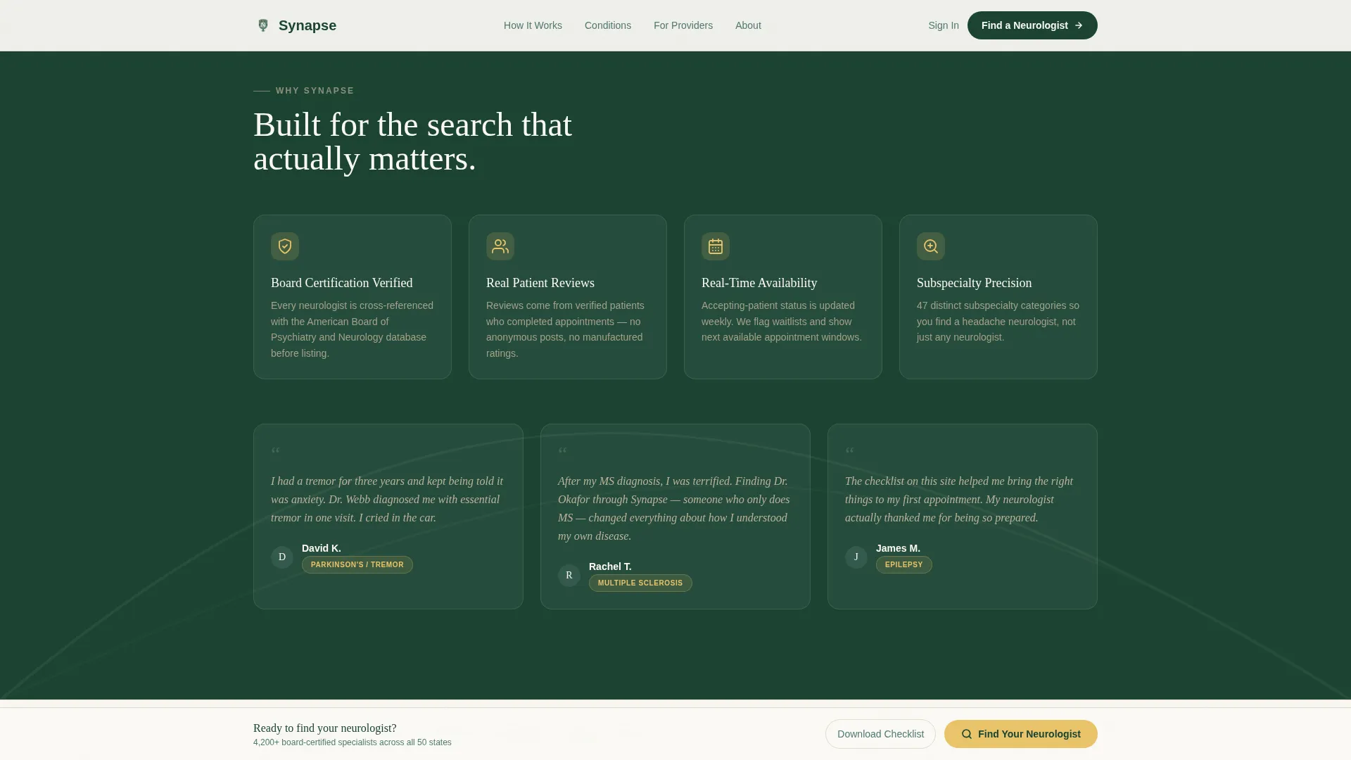 Neurologist FAQ Website Template