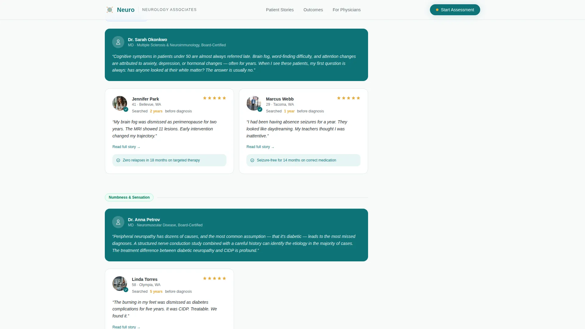 Neurologist Reviews Website Template