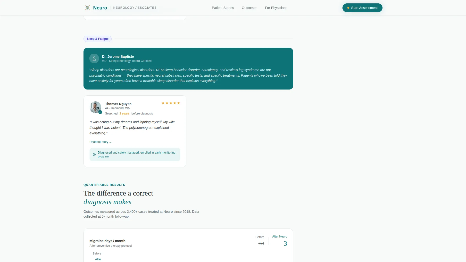 Neurologist Reviews Website Template
