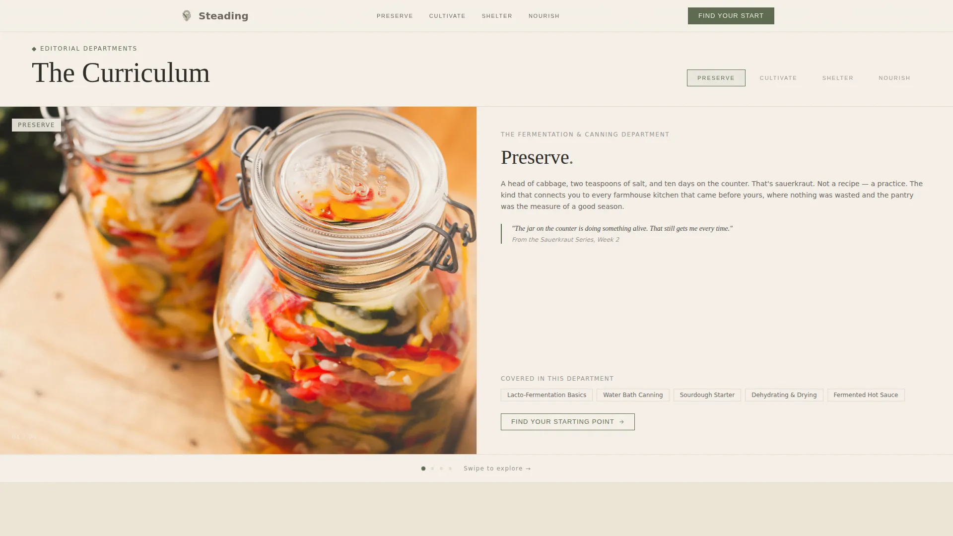 Rustic Homesteading Landing Page Template