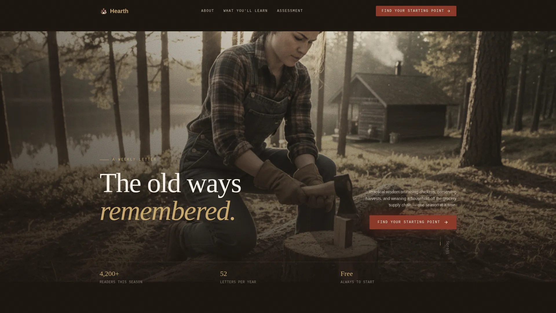 Homesteading Newsletter Landing Page Template