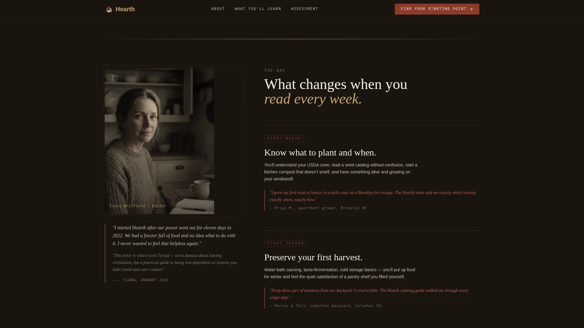Homesteading Newsletter Landing Page Template