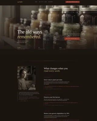 Homesteading Newsletter Landing Page Template
