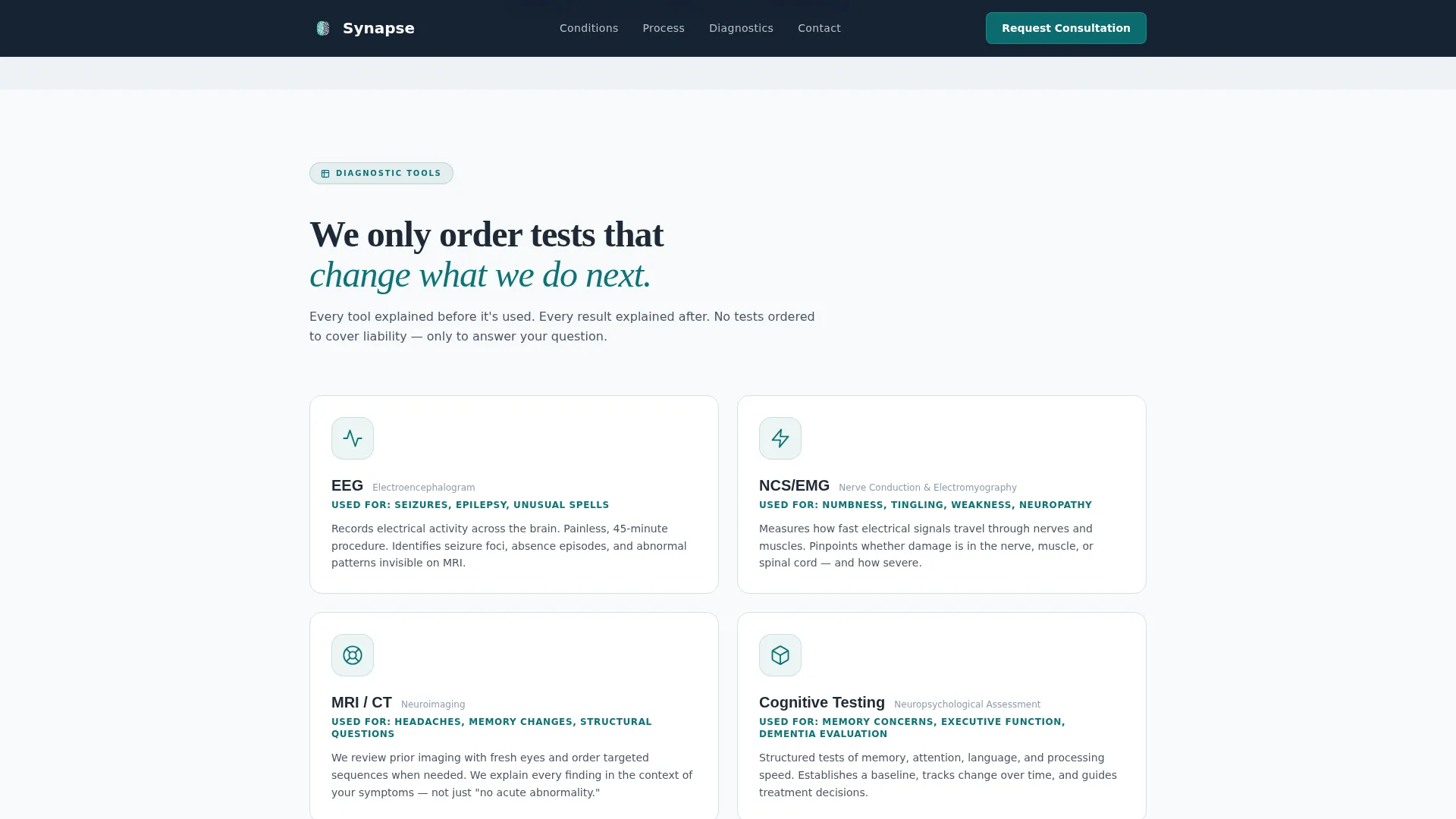 Neurology Medicine Booking Website Template