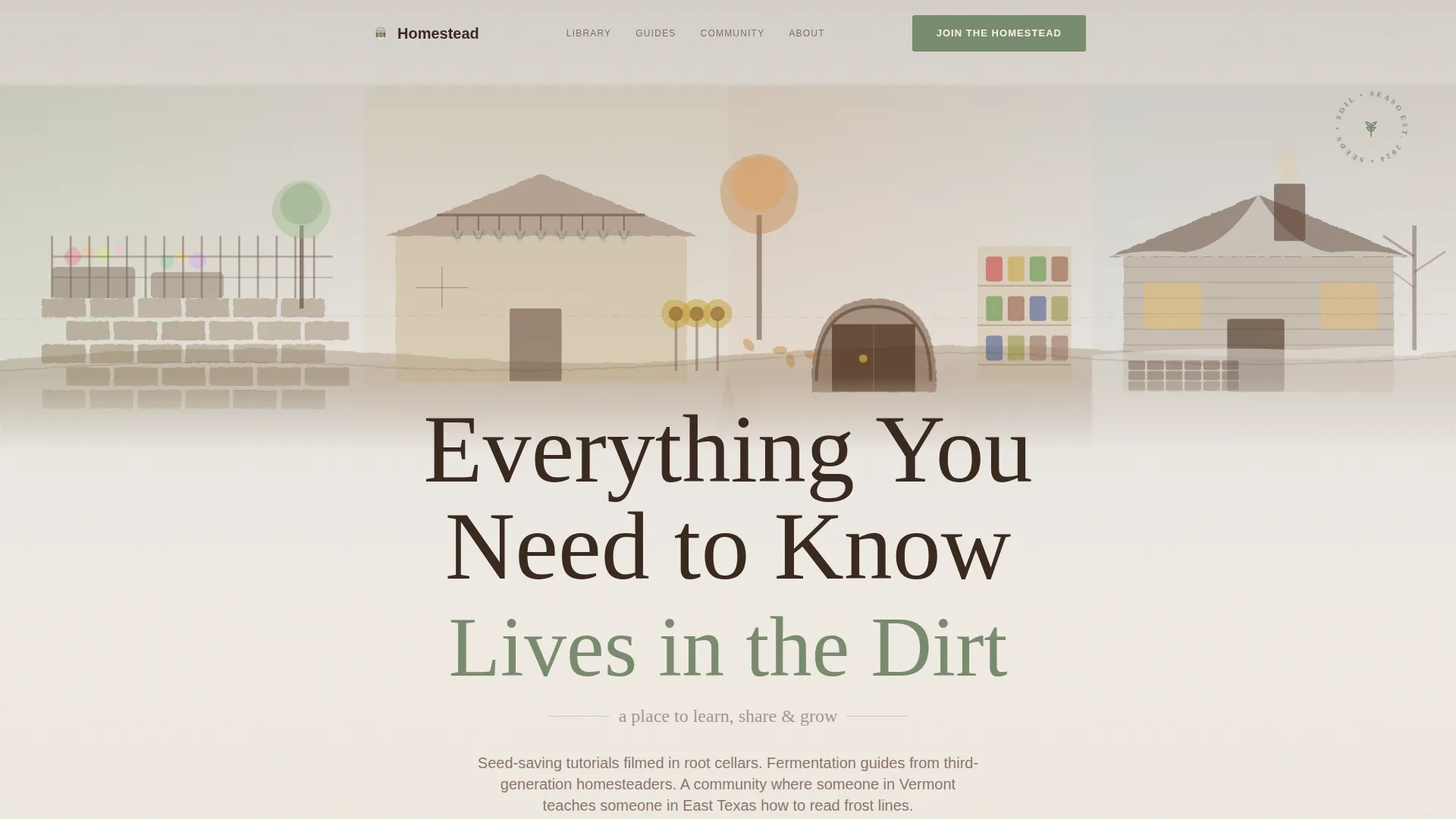 Self-Sufficiency Community Landing Page Template