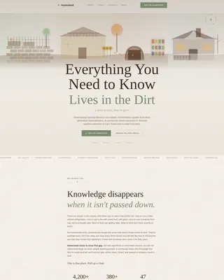 Self-Sufficiency Community Landing Page Template